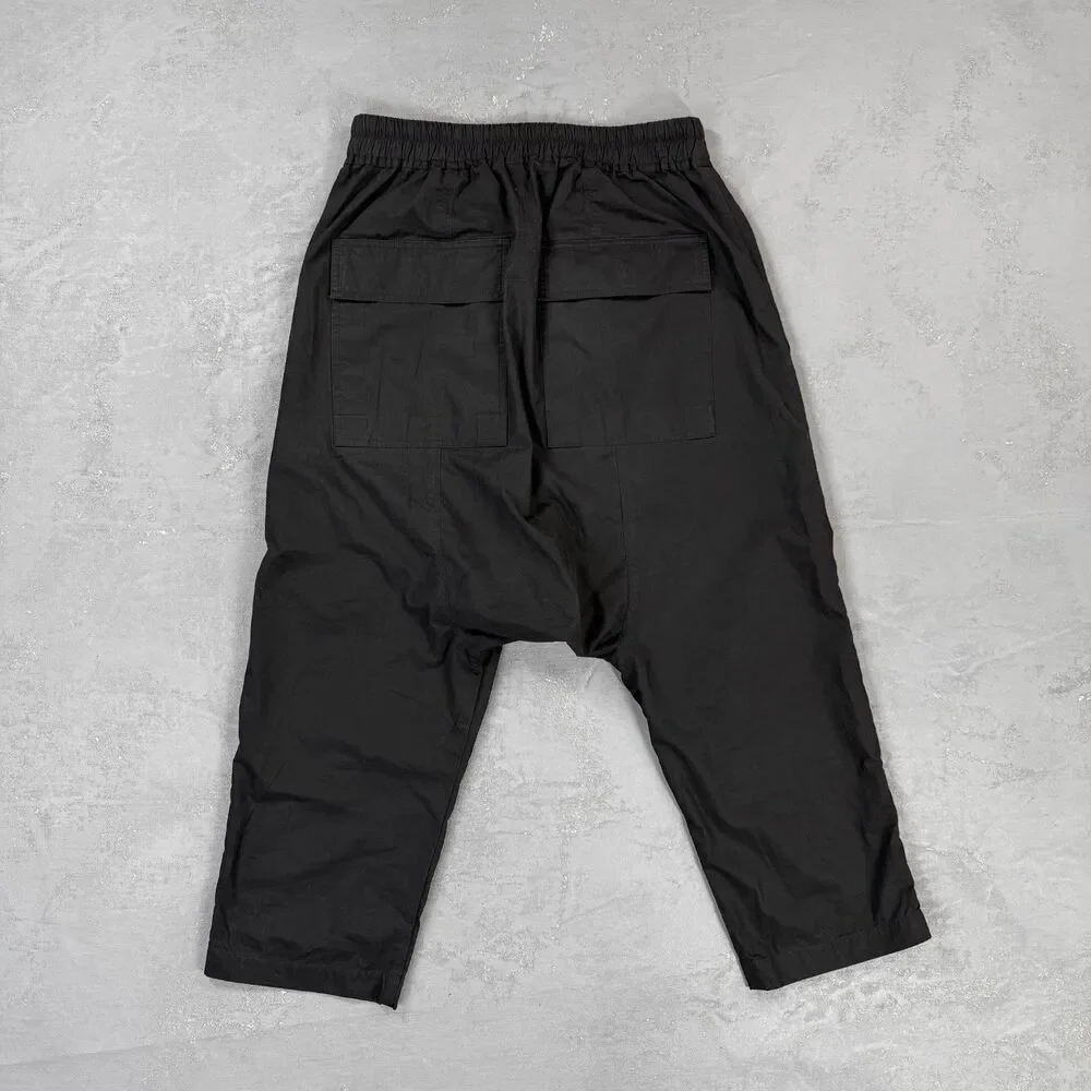 Rick Owens S/S 23 Edfu Drawstring Cropped Pants in Cotton Poplin Men's 38 S-M - Picture 5 of 5